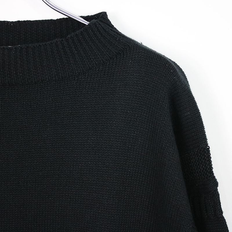 BOAT NECK GUERNSEY リネンコットンボートネックニットMARGARET HOWELL / マーガレットハウエル