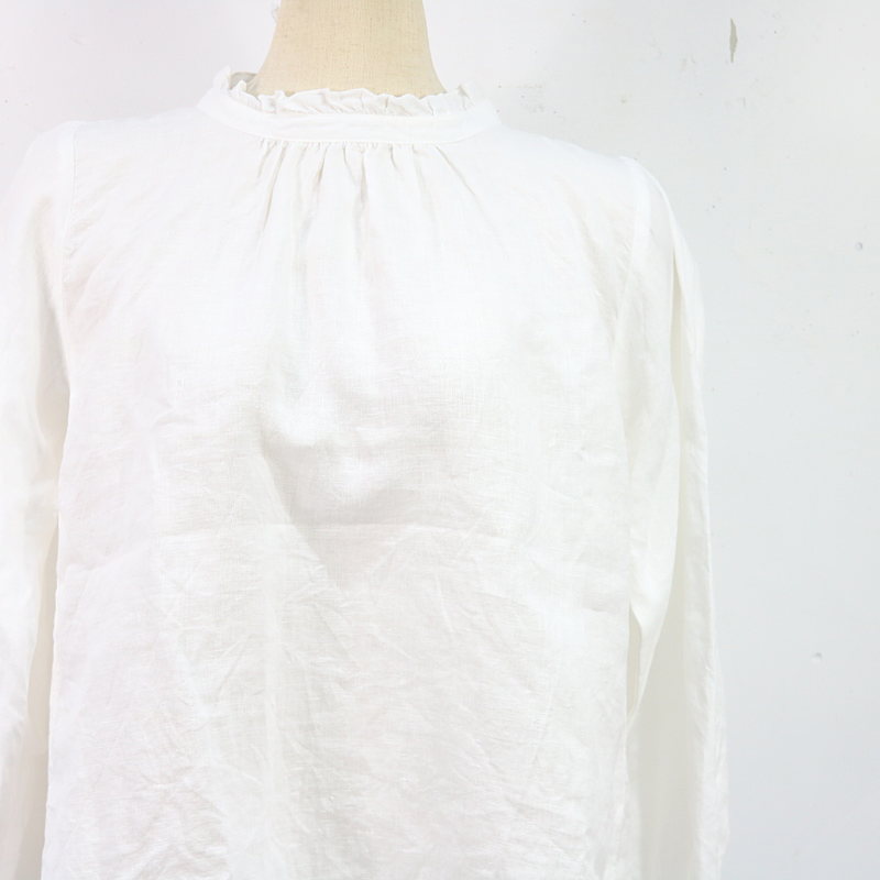 nest robe / ネストローブ リネン スタンドフリルブラウス
