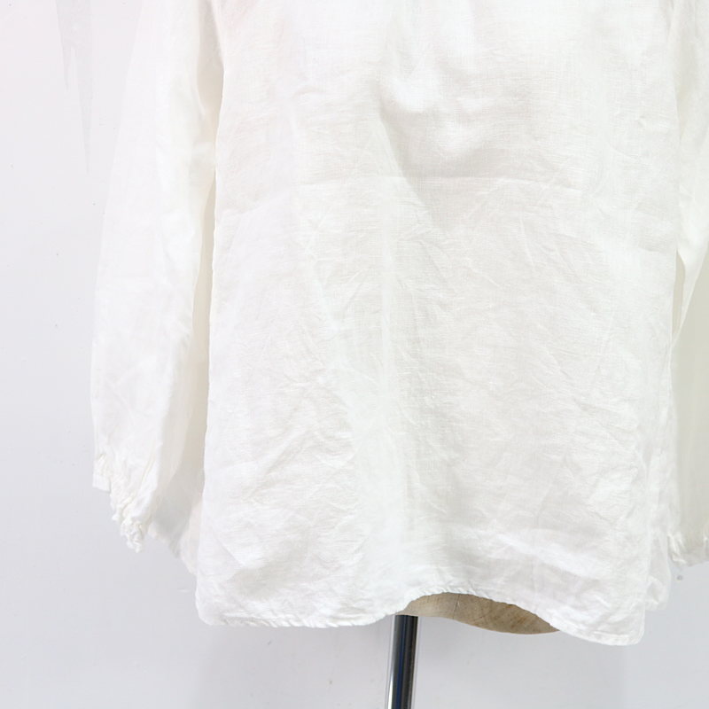 nest robe / ネストローブ リネン スタンドフリルブラウス