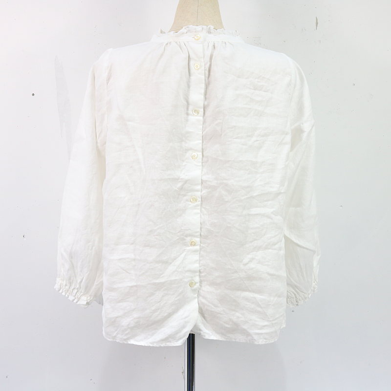 nest robe / ネストローブ リネン スタンドフリルブラウス