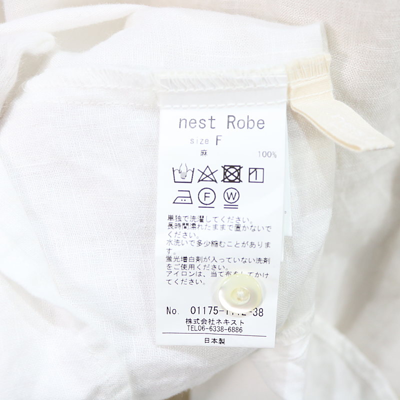 nest robe / ネストローブ リネン スタンドフリルブラウス