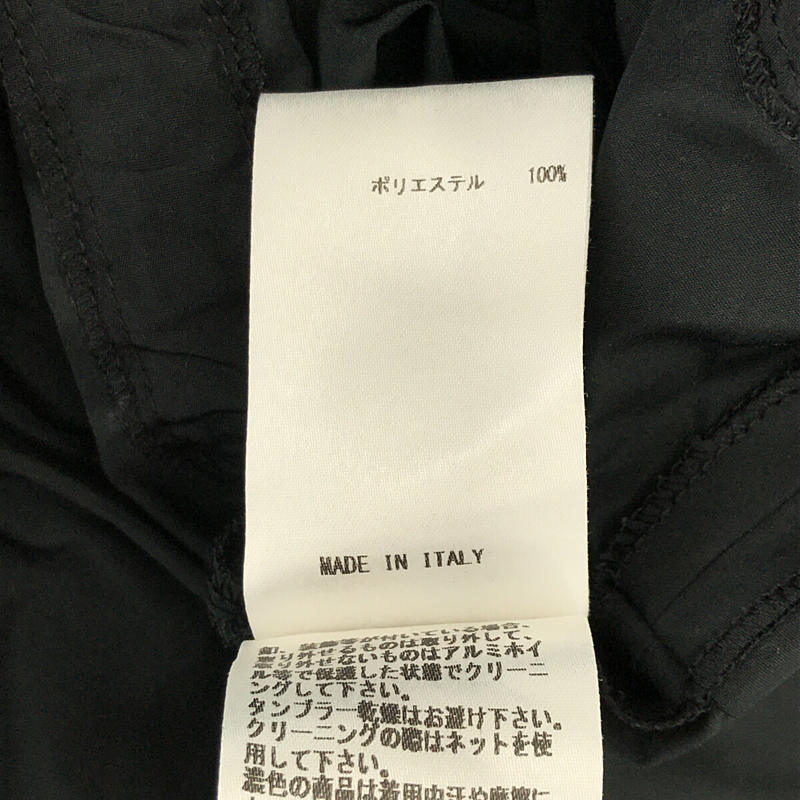 JIL SANDER NAVY / ジルサンダーネイビー イタリア製 クルーネック ドローコード 切替 ワンピース