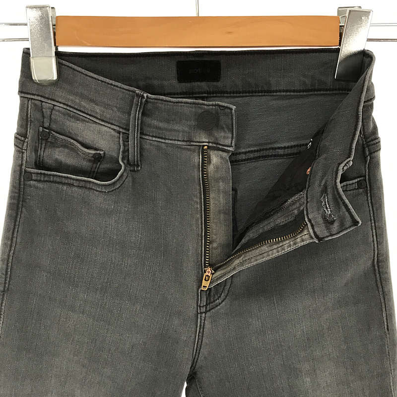 MOTHER / マザー THE INSIDER CROP STEP FRAY クロップドレイヤーカットオフストレッチデニムパンツ