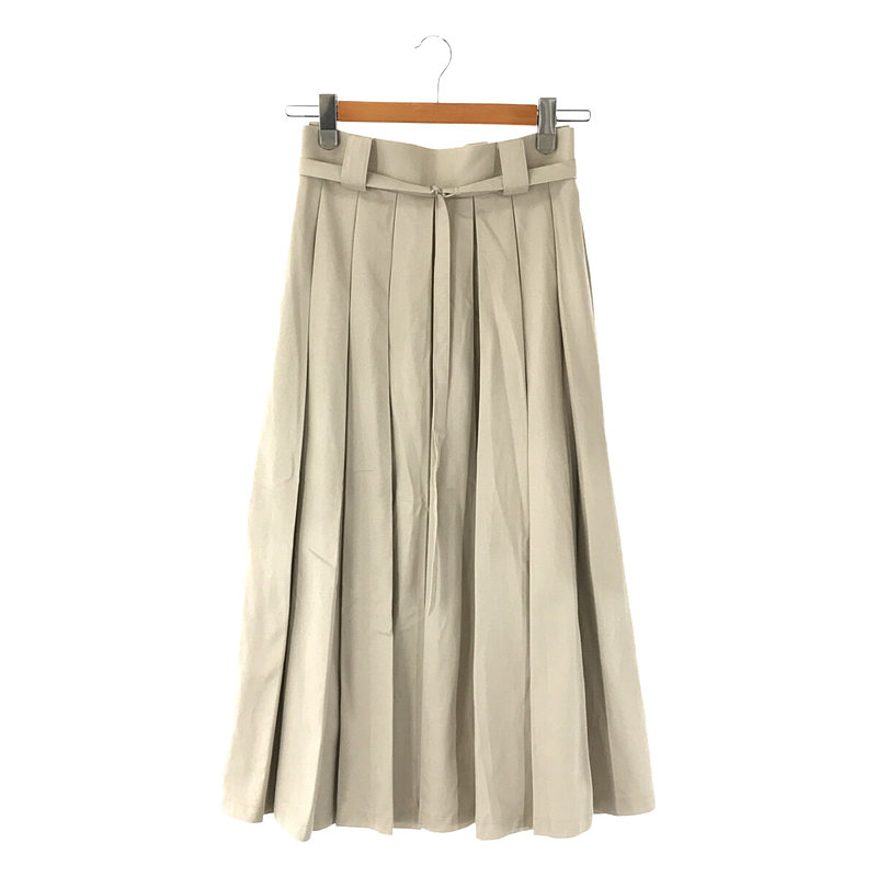 super tuck long skirt スーパータックロングスカート ベルト付き
