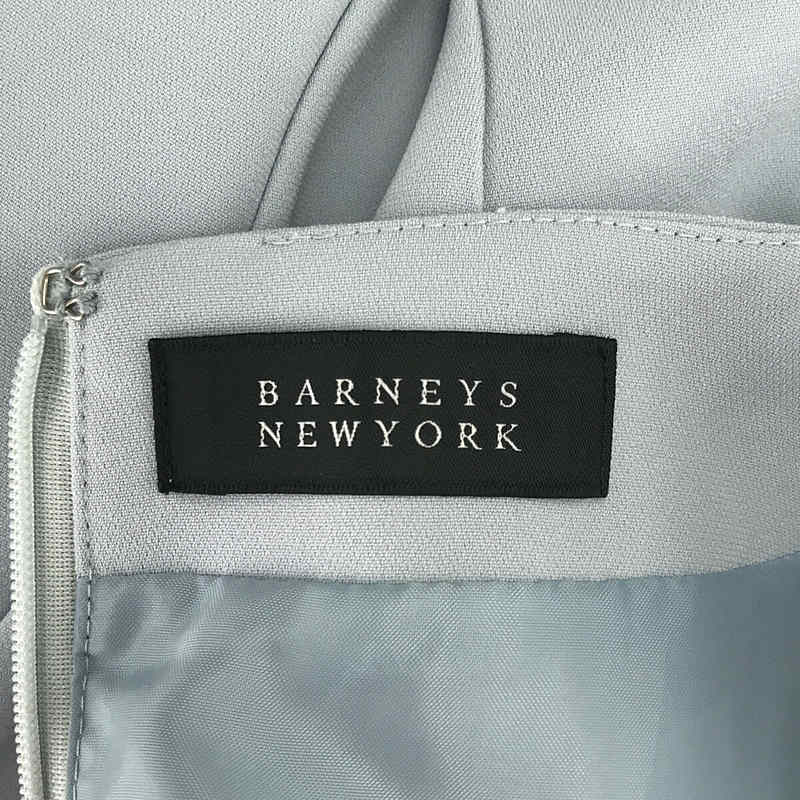 BARNEYS NEWYORK / バーニーズニューヨーク トリアセテート ポリエステル パール ボタン ロング フレア ワンピース