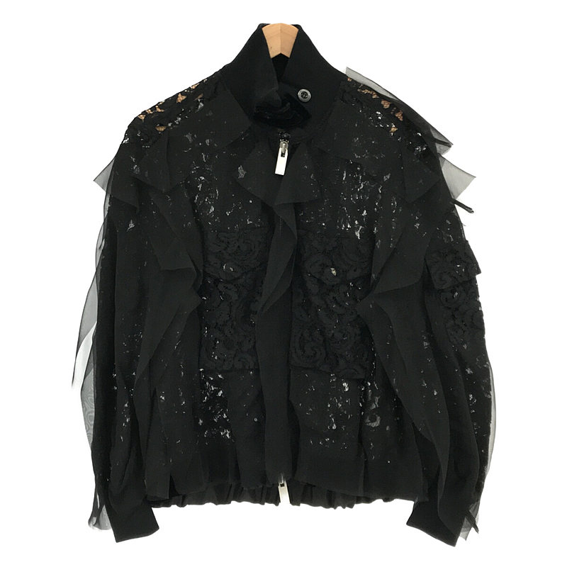 Lace Ruffle Bomber Jacket レース ラッフル ボンバー ジャケット