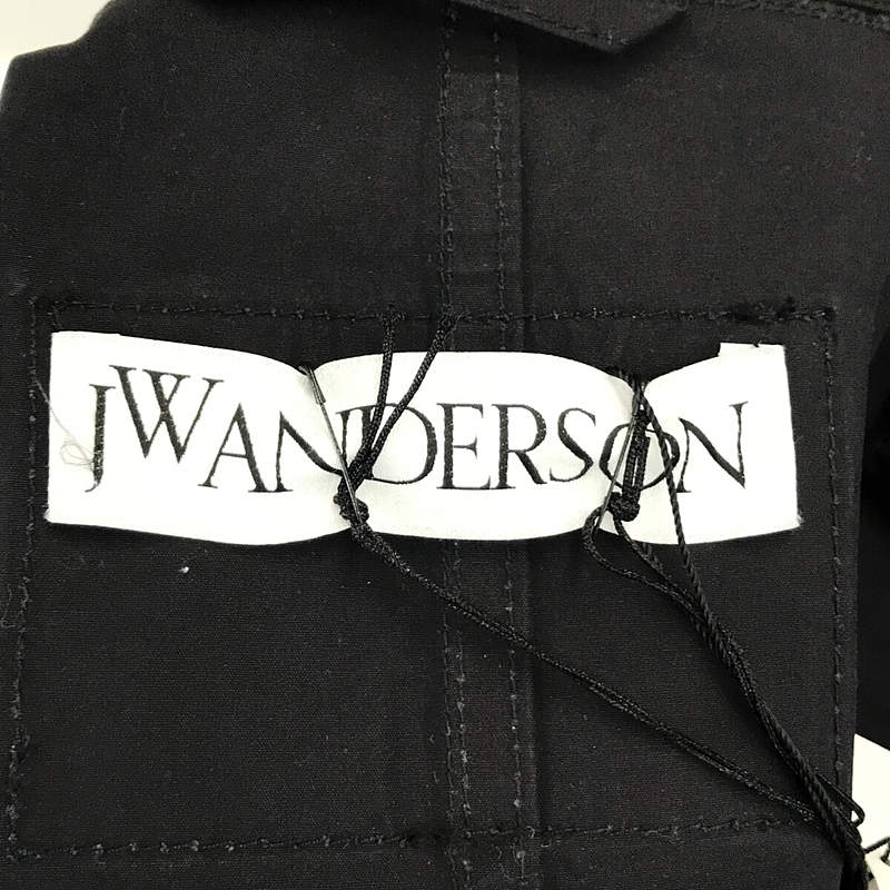 LONG PARKA ロングパーカー 胸ポケット エルボーパッチ チェック 切替 フード ロング コートJW Anderson /  ジェイダブルアンダーソン