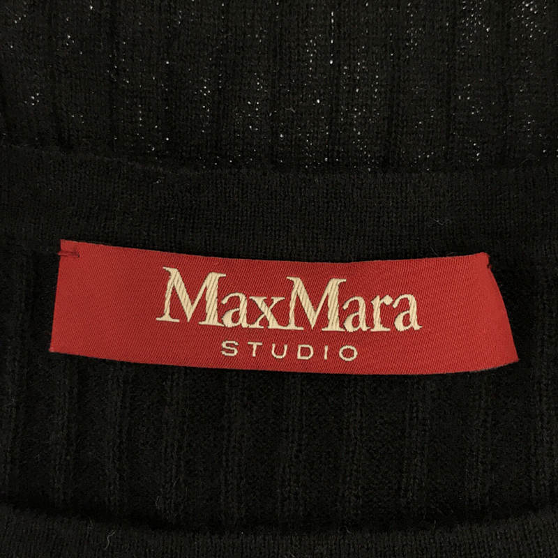 MAX MARA STUDIO / マックスマーラ ステュディオ シルク ウール ハイゲージ リブ ニット カットソー