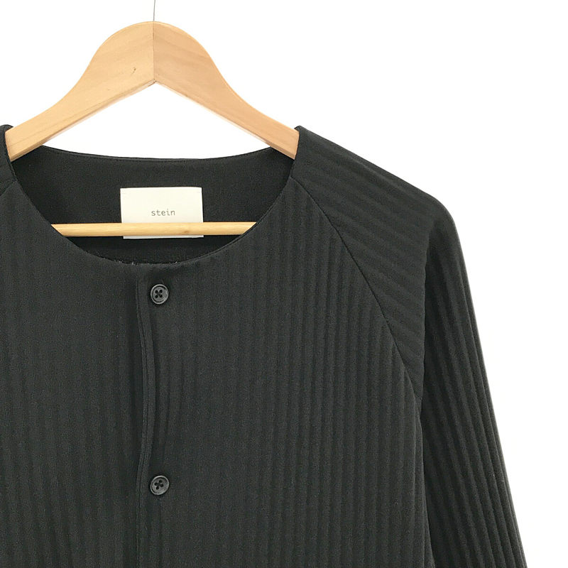 stein / シュタイン PLEATED KNIT CARDIGAN プリーツ ラウンドネック カーディガン ブルゾン ユニセックス ST.244