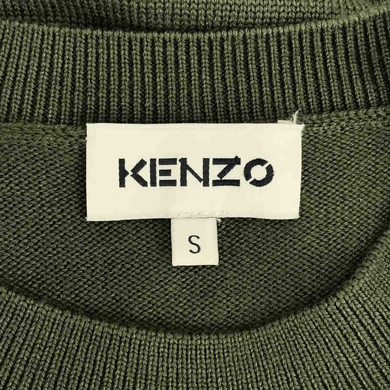 KENZO / ケンゾー ウール ハイゲージ タイガー ワッペン クルーネック ニット