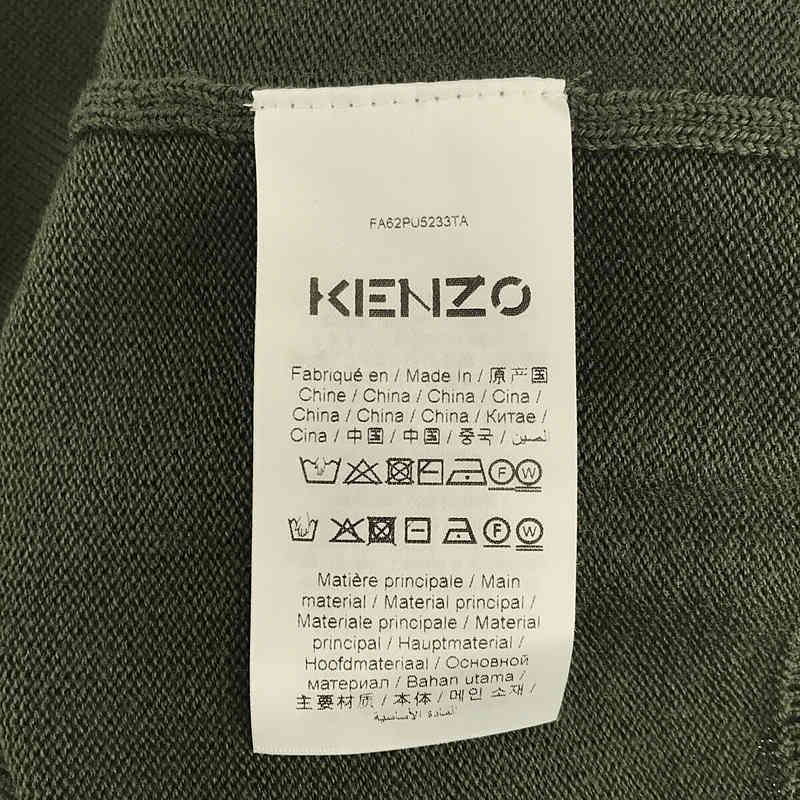 KENZO / ケンゾー ウール ハイゲージ タイガー ワッペン クルーネック ニット