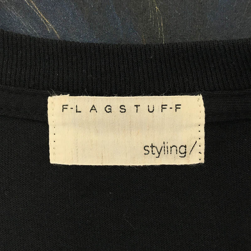 FLAGSTUFF / フラグスタフ コットン ビッグサイズ プリント 長袖 Tシャツ