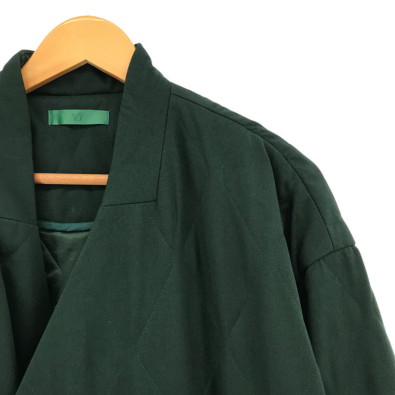 ohta / オオタ ohta / オオタ | green coat ウール キルティング トグル ボタン ノーカラー コート | W2 | グリーン | レディース