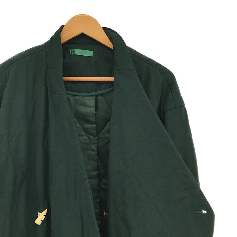 ohta / オオタ ohta / オオタ | green coat ウール キルティング トグル ボタン ノーカラー コート | W2 | グリーン | レディース