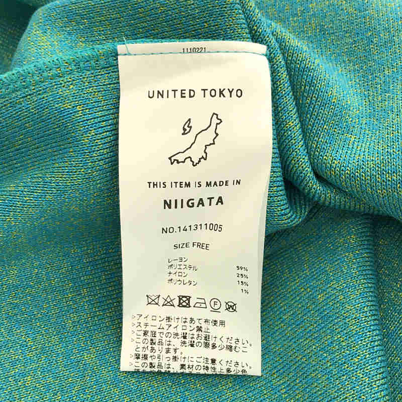 UNITED TOKYO / ユナイテッド トウキョウ 2Way melange glide knit onepiece メランジ グライド ハーフジップ ニット ワンピース