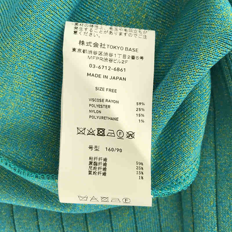 UNITED TOKYO / ユナイテッド トウキョウ 2Way melange glide knit onepiece メランジ グライド ハーフジップ ニット ワンピース