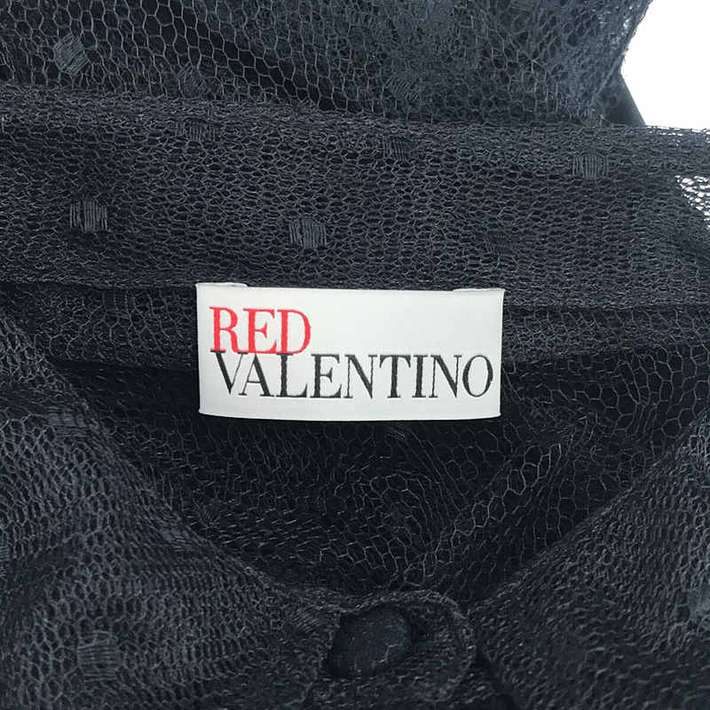 RED VALENTINO / レッド ヴァレンティノ フラワー レース シャツ ペチコート付き