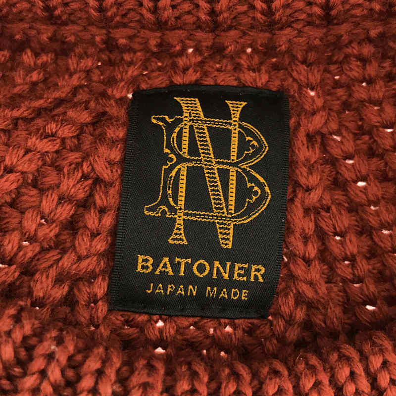 BATONER / バトナ― SIGNATURE-CREWNECK クルーネック 畦編みニット セーター