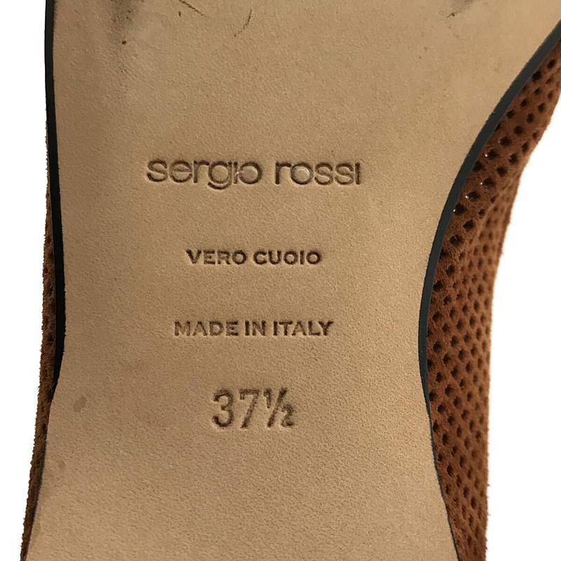 sergio rossi / セルジオロッシ A78960 sr1 スエード レザー ポインテッドトゥ フラット シューズ 保存袋・箱有