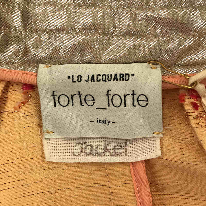 forte forte / フォルテフォルテ my jacket ラメ ミックス ジャガード 刺繍 着物 ジャケット