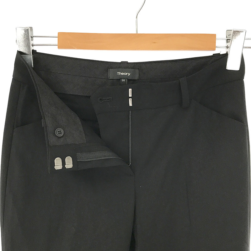 その他 ウール ストレッチ センタープレス ストレート スラックス