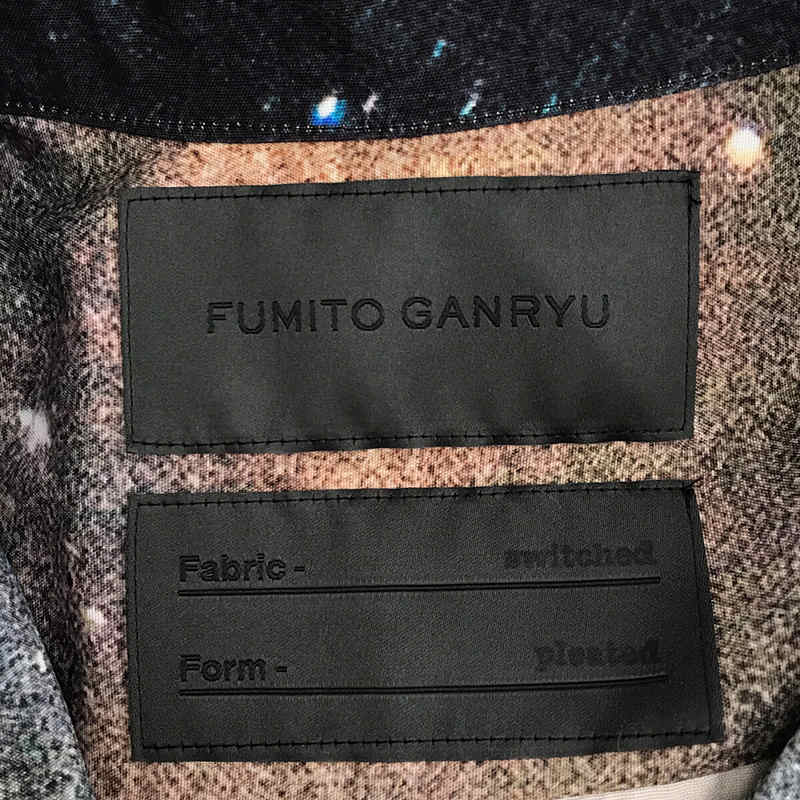 FUMITO GANRYU / フミト ガンリュウ Watteau pleats Hawaiian shirt landscape ヴァトー プリーツ