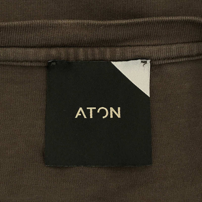 ATON / エイトン ORGANIC CREWNECK L/S T-SHIRT オーガニック コットン クルーネック ロングスリーブ Tシャツ