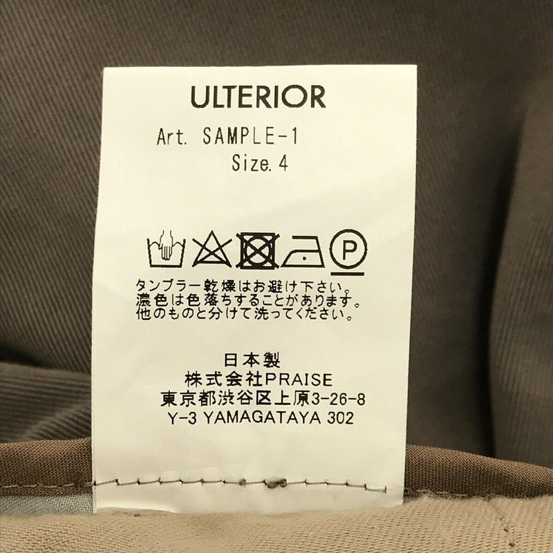 ULTERIOR / アルテリア ツイル サイド ベルト ミリタリー パンツ