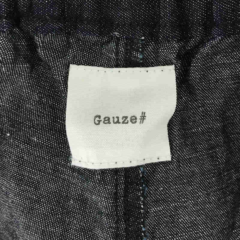 Gauze# / ガーゼ コットン リネン デニム イージー ワイド スラックス チャーリーパンツ