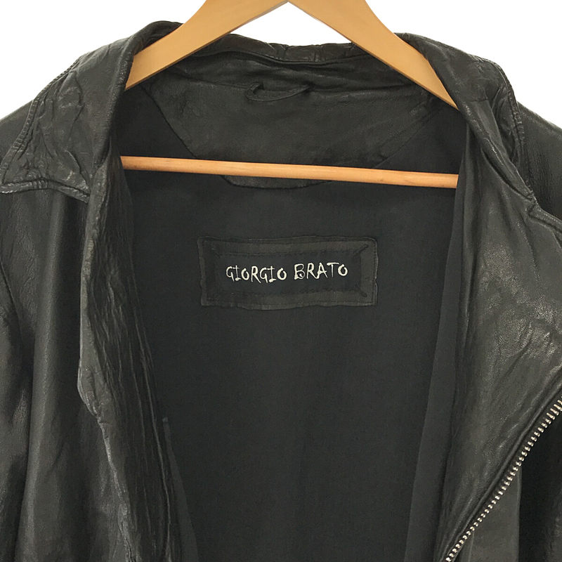 GIORGIO BRATO / ジョルジオブラット イタリア製 シープレザー ダブル ライダースジャケット