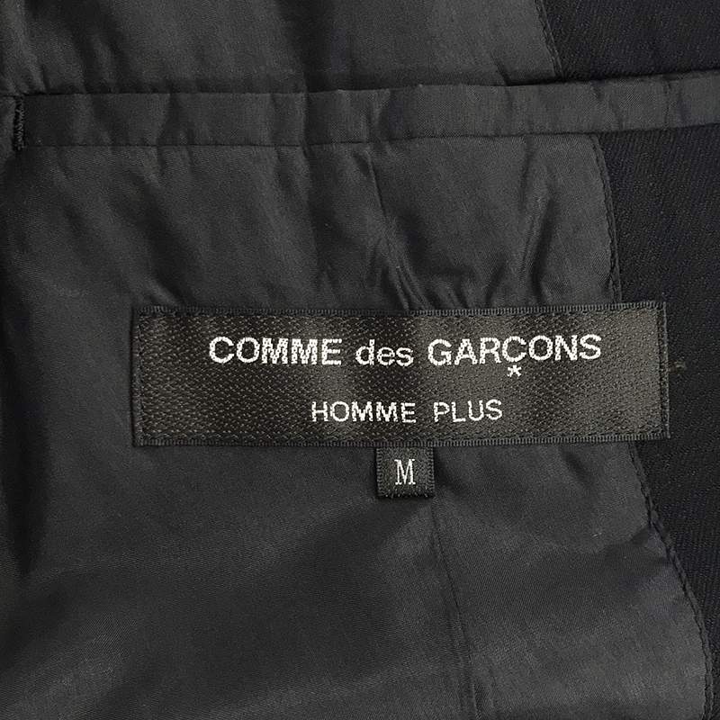 COMME des GARCONS HOMME PLUS / コムデギャルソンオムプリュス 変形 捻れ 螺旋 パッチワーク ダブルテーラード ジャケット / 総裏地
