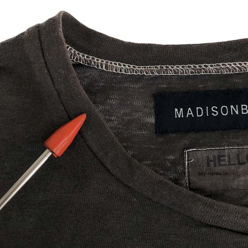 MADISON BLUE / マディソンブルー HELLO CREW NECK TEE プリント クルーネック Tシャツ