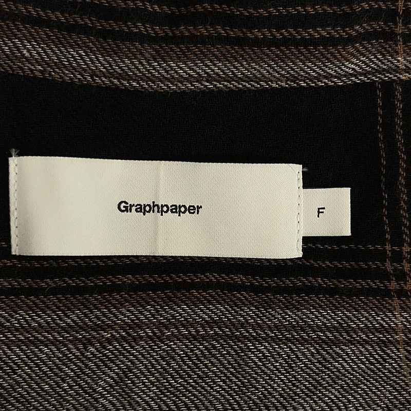 Graphpaper / グラフペーパー Check Band Collar Big Sleeve Shirt / バンドカラー ビッグスリーブ シャツ