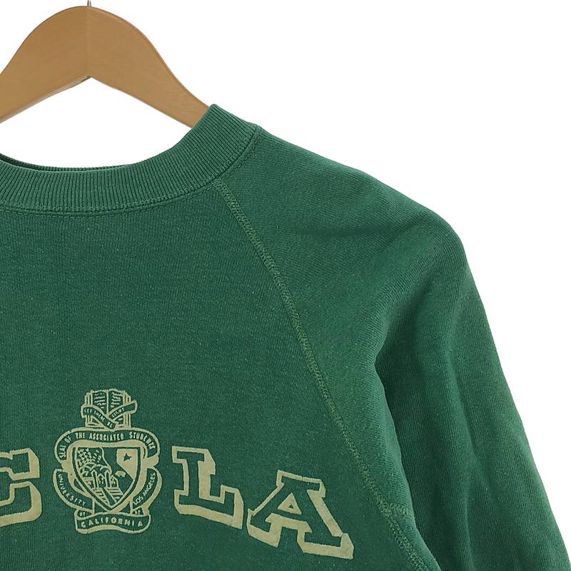 VINTAGE / ヴィンテージ古着 60s〜 UCLA カレッジ フロッキープリント ラグランスリーブ スウェット