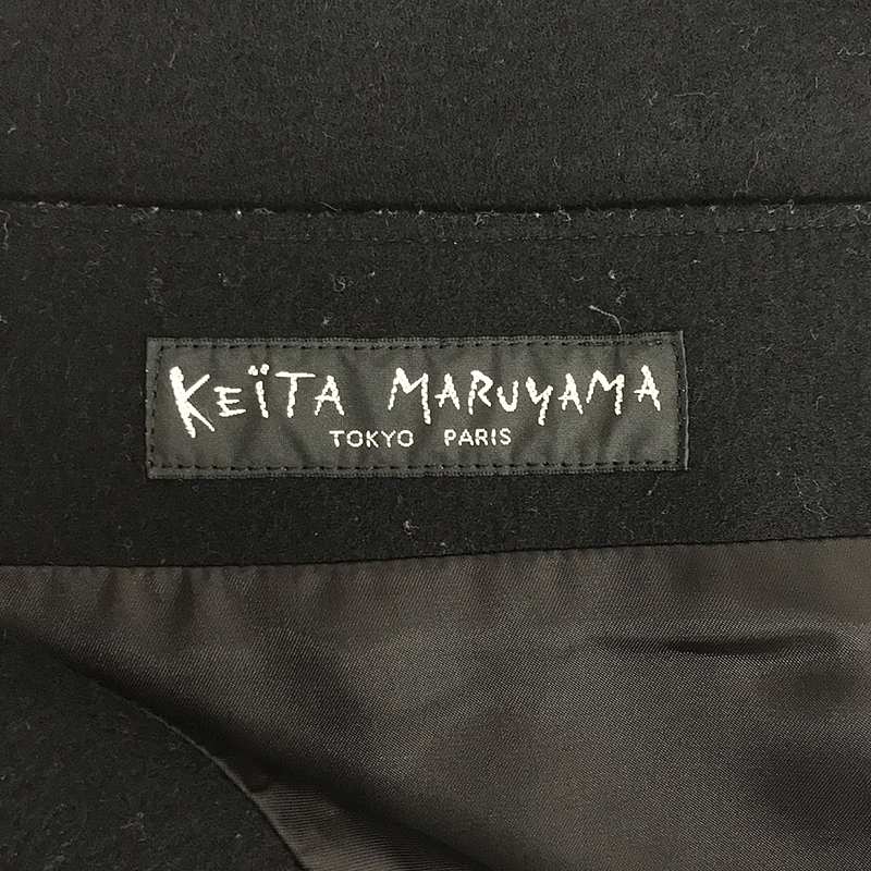 KEITA MARUYAMA / ケイタマルヤマ ウール ベロアテープ切替 ティアード プリーツスカート