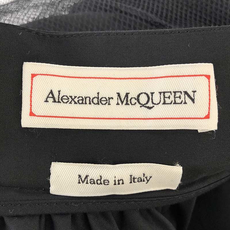 ALEXANDER MCQUEEN / アレキサンダーマックイーン メッシュレイヤード ギャザー ミディスカート