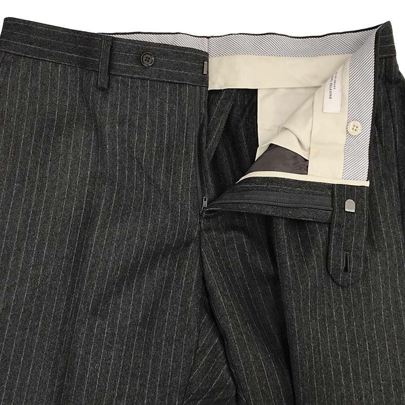 UNITED ARROWS / ユナイテッドアローズ green label relaxing / GLR CLOTH Chalk Stripe SLIM No Pleats Suit Pants / スラックス パンツ