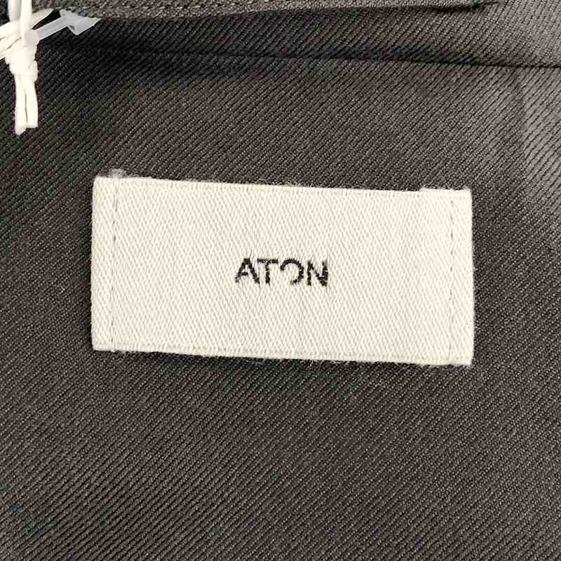 ATON / エイトン シルク オープンカラー ロングシャツワンピース