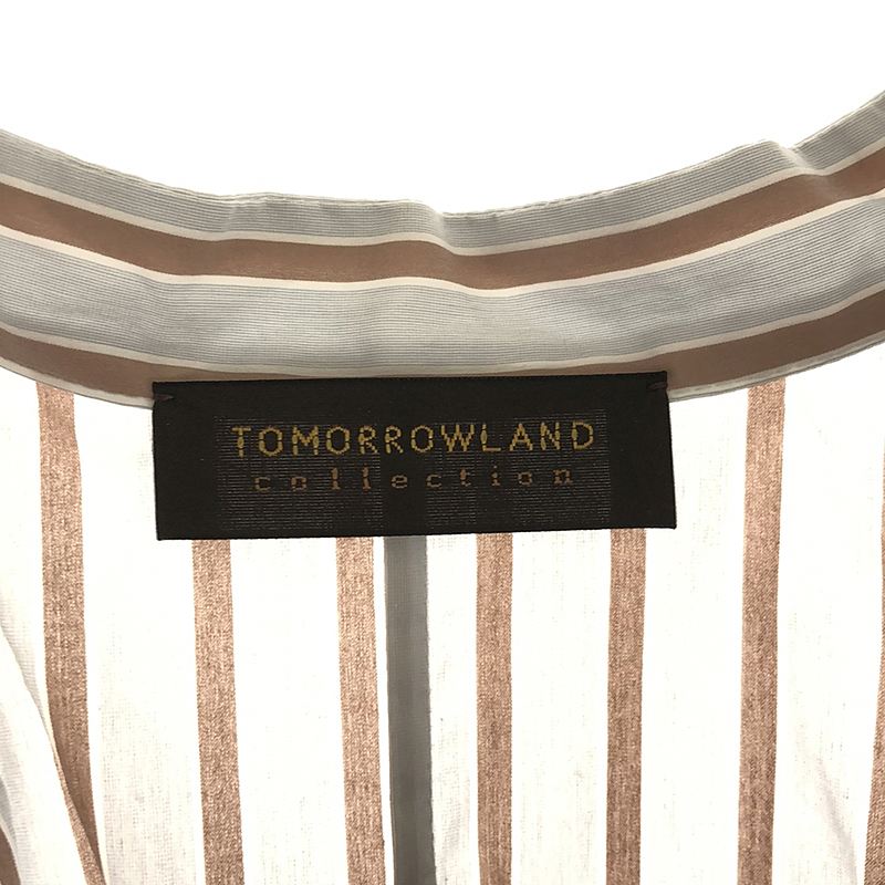 TOMORROWLAND collection / トゥモローランドコレクション オルタネートストレッチ スタンドカラーワンピース