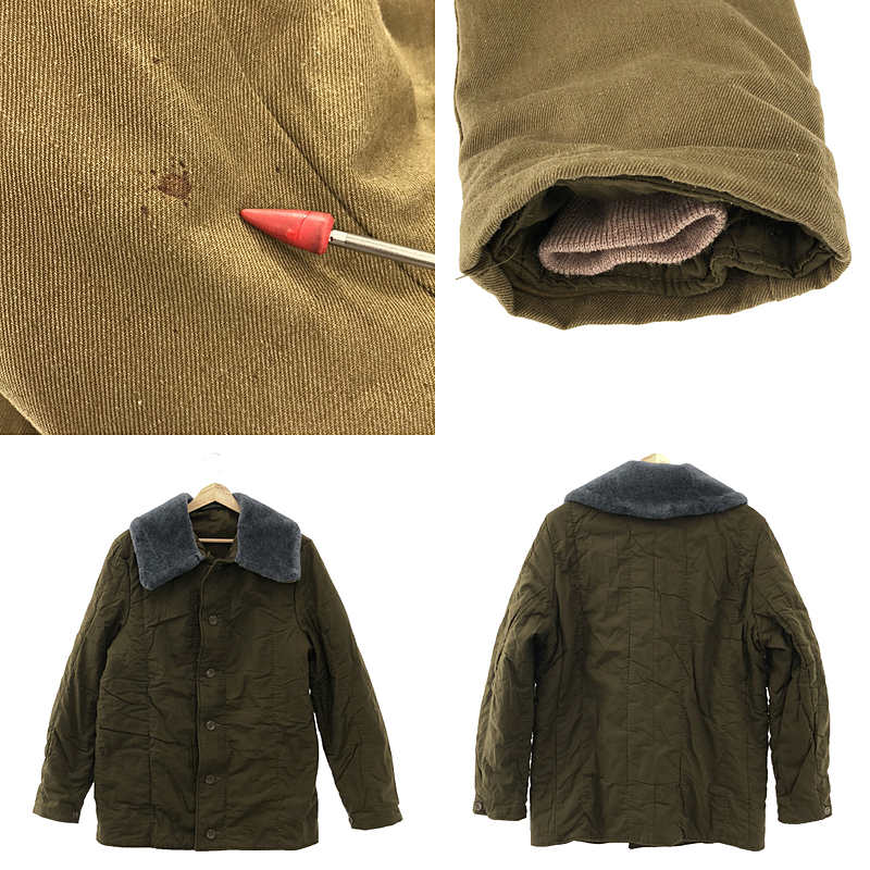 VINTAGE / ヴィンテージ古着 DEAD STOCK 推定1980s Russian Soviet Army Tankers Jacket & Liner / ロシア軍 チンストラップ タンカース ジャケット / ライナー完備 ソビエト