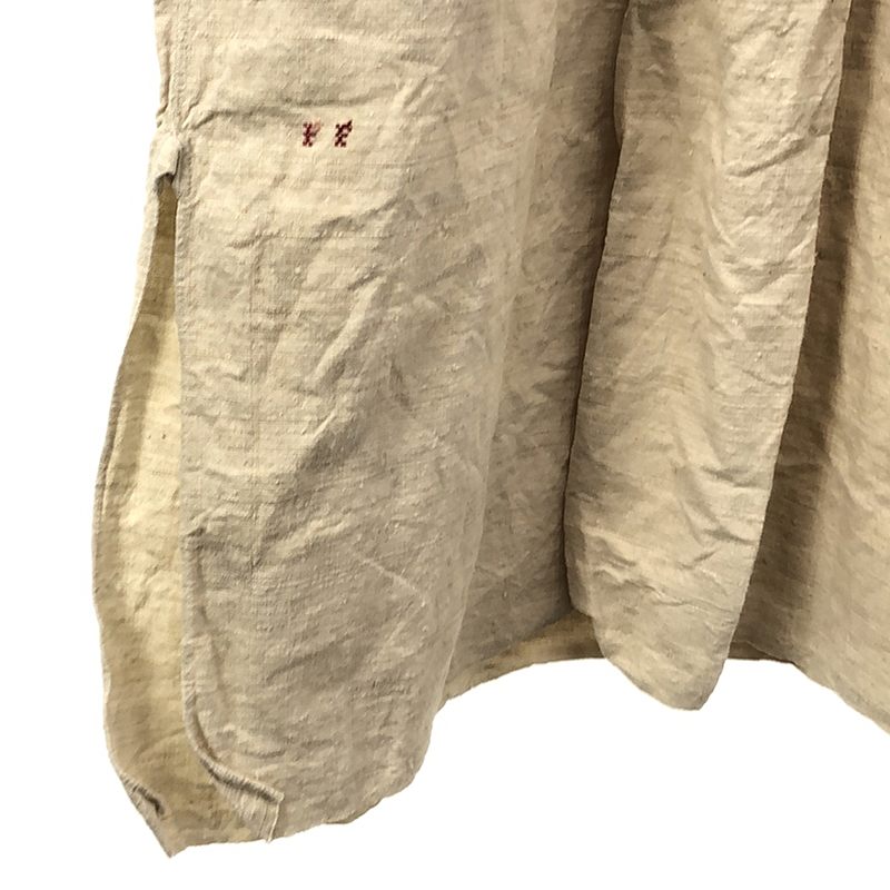 VINTAGE / ヴィンテージ古着 1900年代初頭 アンティーク フランス リネン 刺しゅう ロングシャツ
