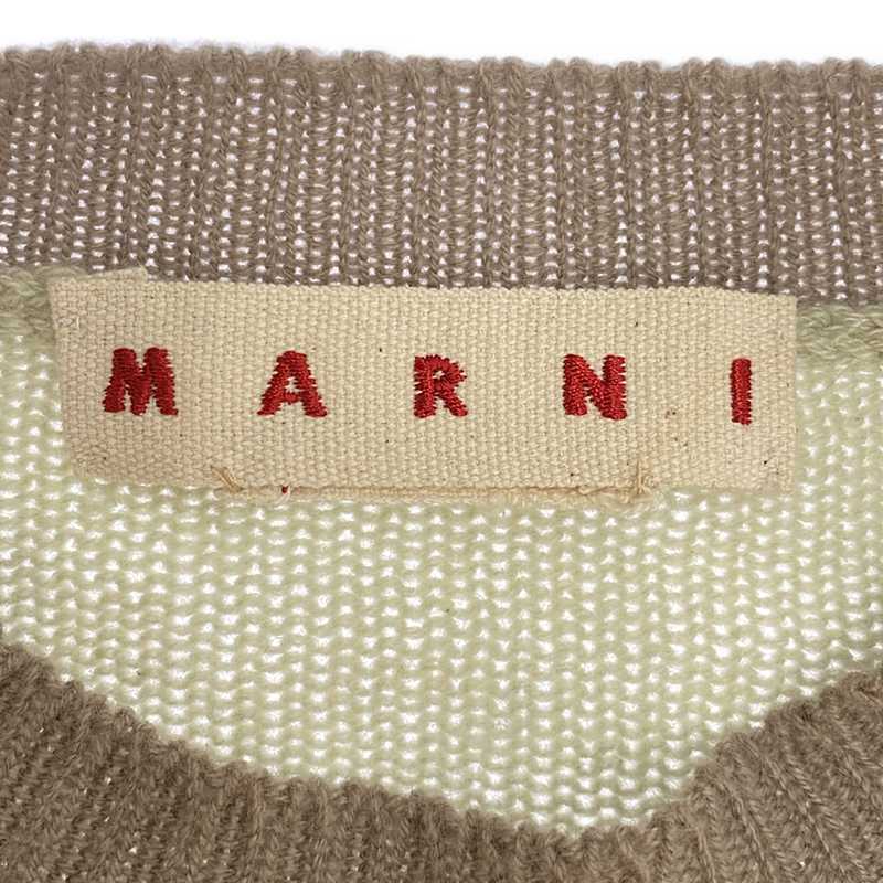 MARNI / マルニ カシミヤ カラーブロック クルーネック ニットセーター