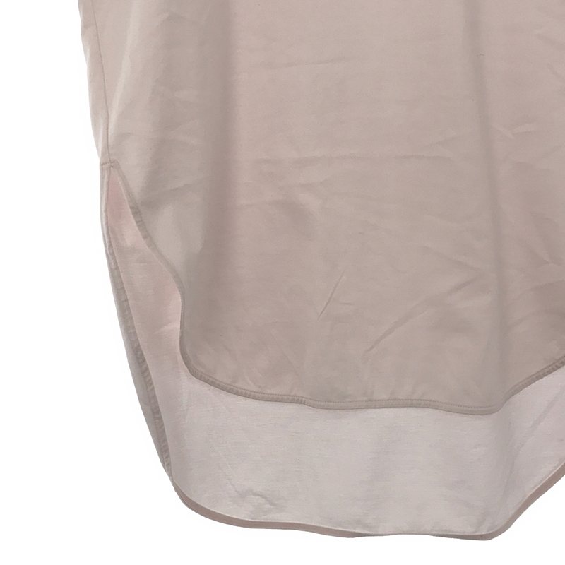 ATON / エイトン ROUND HEM TANK TOP / クルーネック スリット ロングタンクトップ