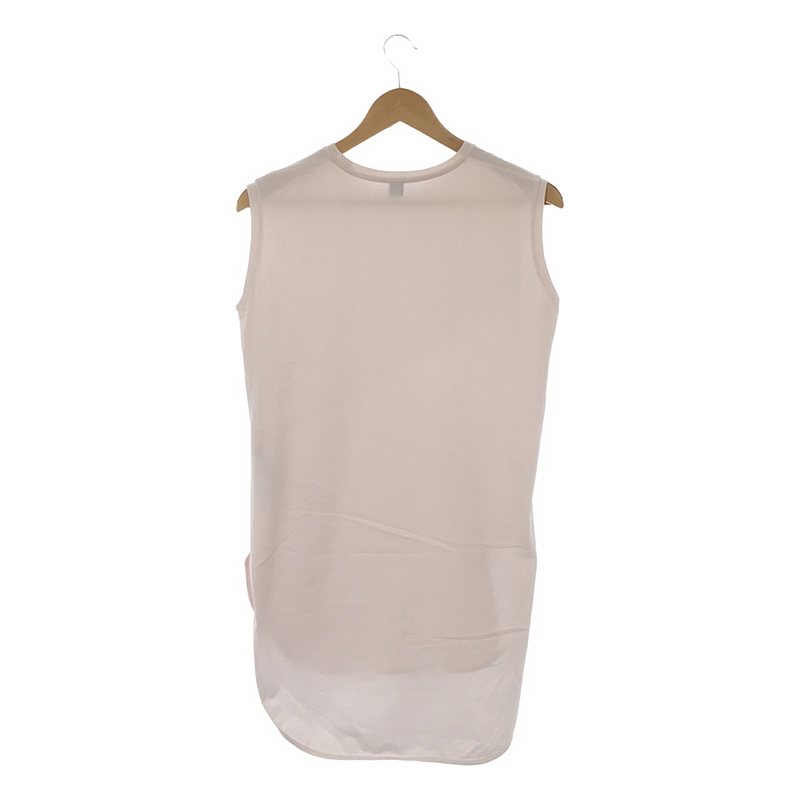 ATON / エイトン ROUND HEM TANK TOP / クルーネック スリット ロングタンクトップ