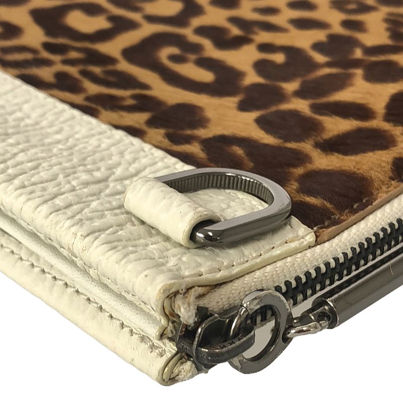 3.1 Phillip Lim / スリーワンフィリップリム ハラコ レオパード柄 レザークラッチバッグ