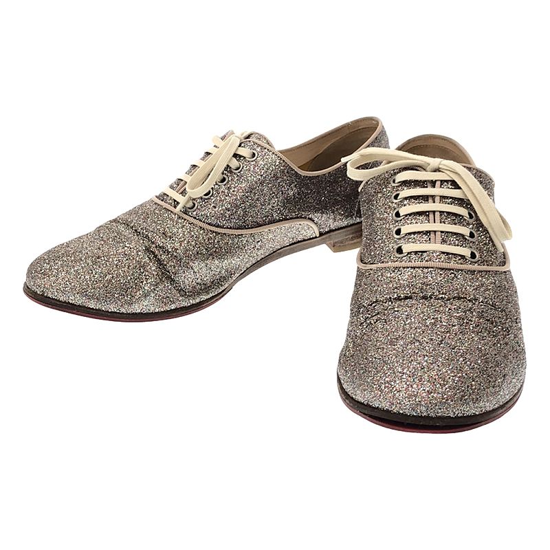 FRED FLAT GLITTER ラメ グリッター レースアップシューズ