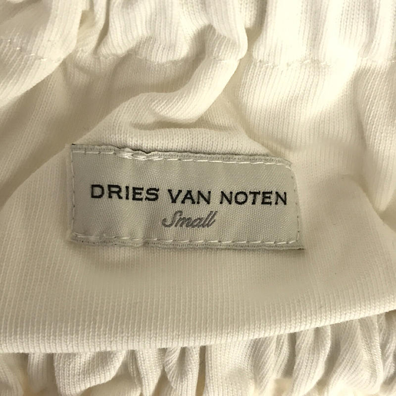 DRIES VAN NOTEN / ドリスヴァンノッテン コットン 変形 ギャザー トップス 半袖カットソー