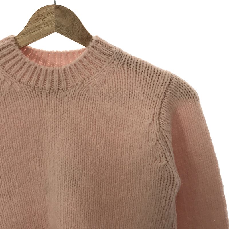 AURALEE / オーラリー WOOL BABY CAMEL BRUSHED YARN KNIT SHORT PULL OVER / ウール キャメル ニット