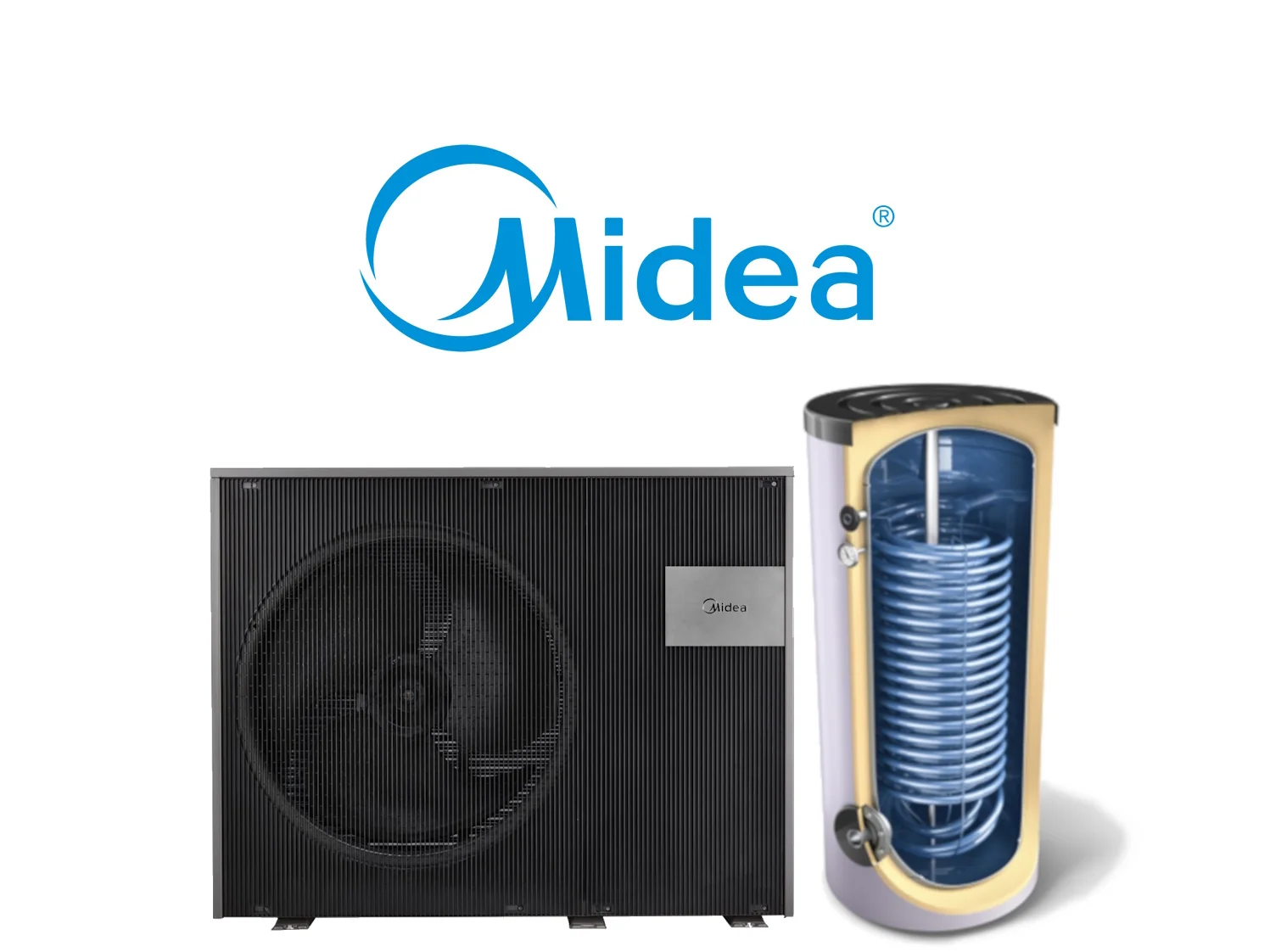 Midea monobloka komplekts 12kW (ar 196l ūdens boileru)