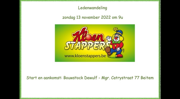 Kloenstappers ledenwandeling